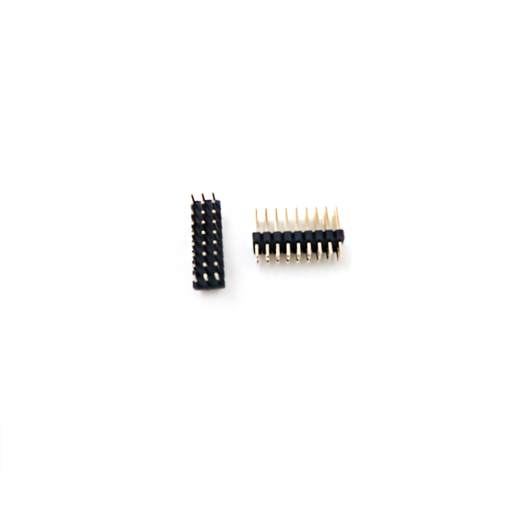 Groothandel pin header connector 1,27 mm steek H = 2,5 dubbele rij dubbele laag rechte DIP 2-40pin