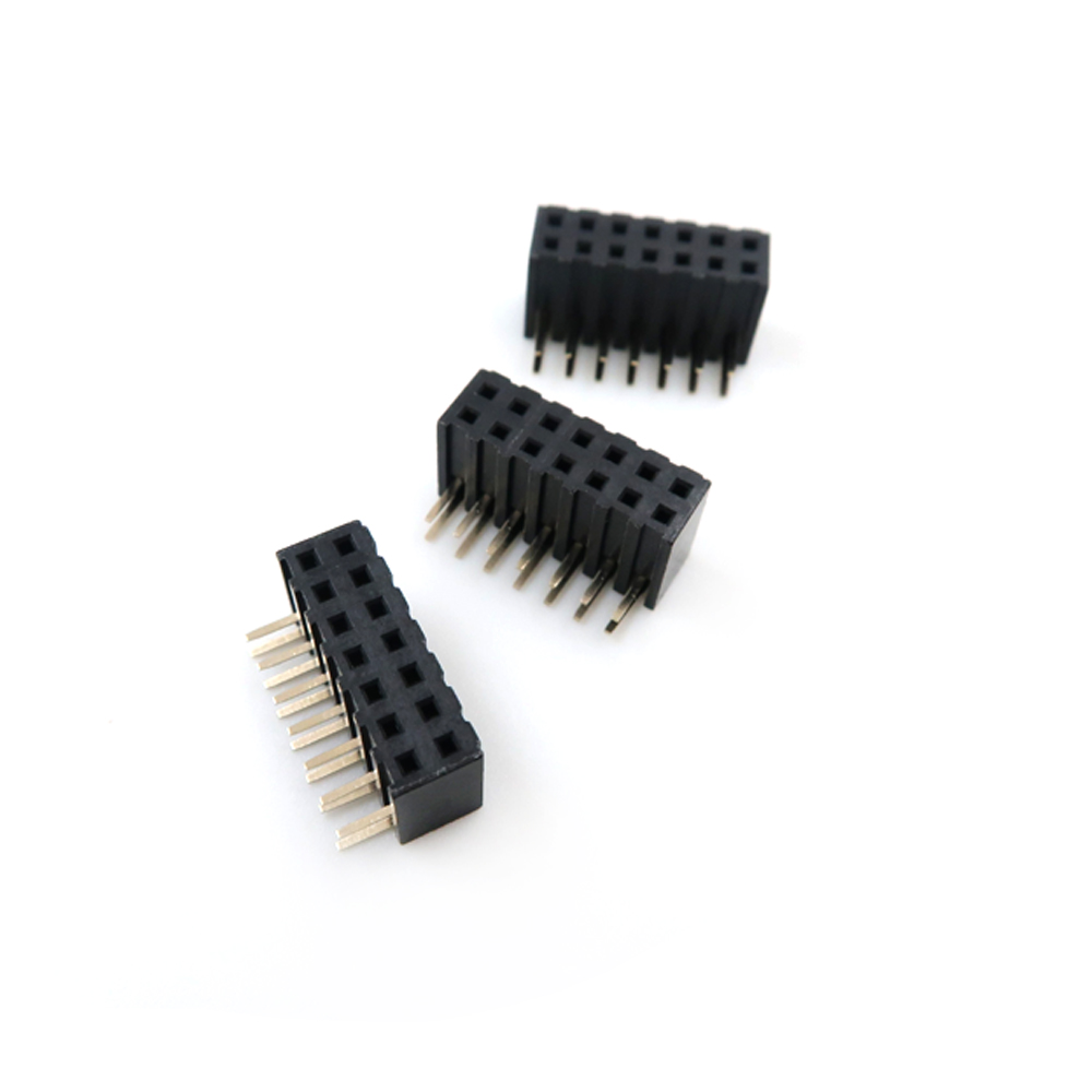 hona 1,27 stifts huvudkontakt hona 2x7p 14 stift 2,54 mm delning Hona h&ouml;ger enkelradsvinkel Stifthuvud