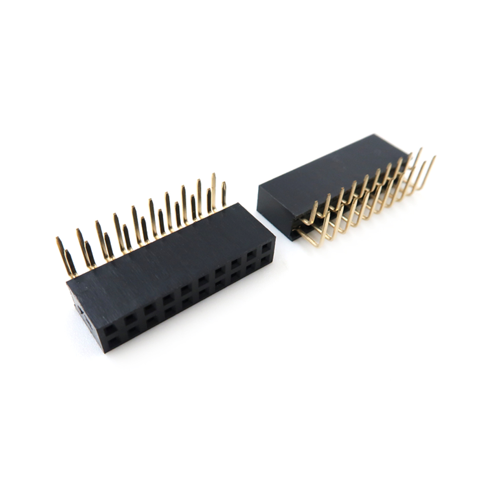 2,54 mm vrouwelijke header 2x10-pins header enkele dubbele rij pcb-connector