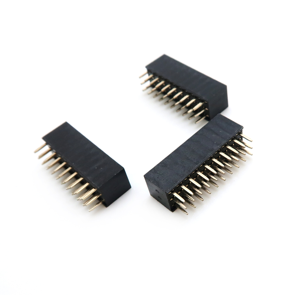 Connecteur femelle Double droit, pas de 2.0mm, 2x2/3/4/5/6/7/8/9/10/11/12/13/14/15/16/18/20/22/25/30/32/40 broches