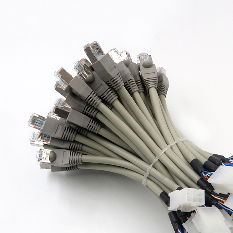 CAT6 rj45 産業用イーサネット ケーブル カスタマイズされたワイヤリング ハーネス ソリューション 
