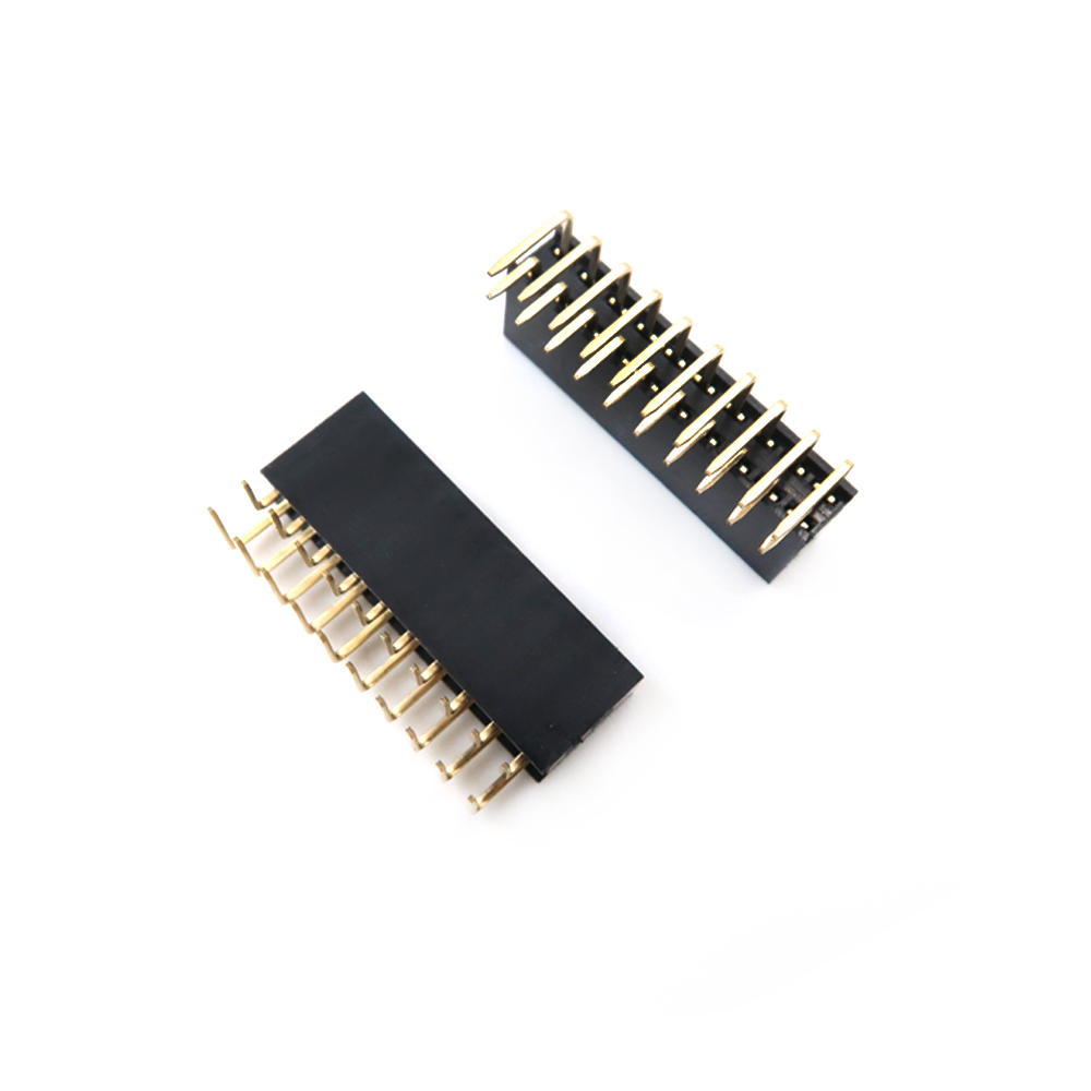 2,54 mm vrouwelijke header 2x10-pins header enkele dubbele rij pcb-connector