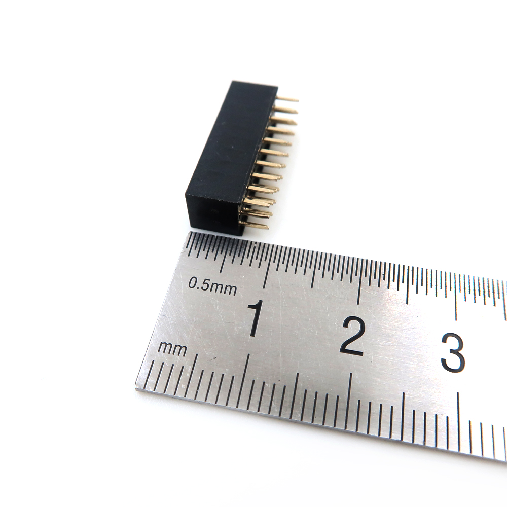 Connecteur femelle Double droit, pas de 2.0mm, 2x2/3/4/5/6/7/8/9/10/11/12/13/14/15/16/18/20/22/25/30/32/40 broches