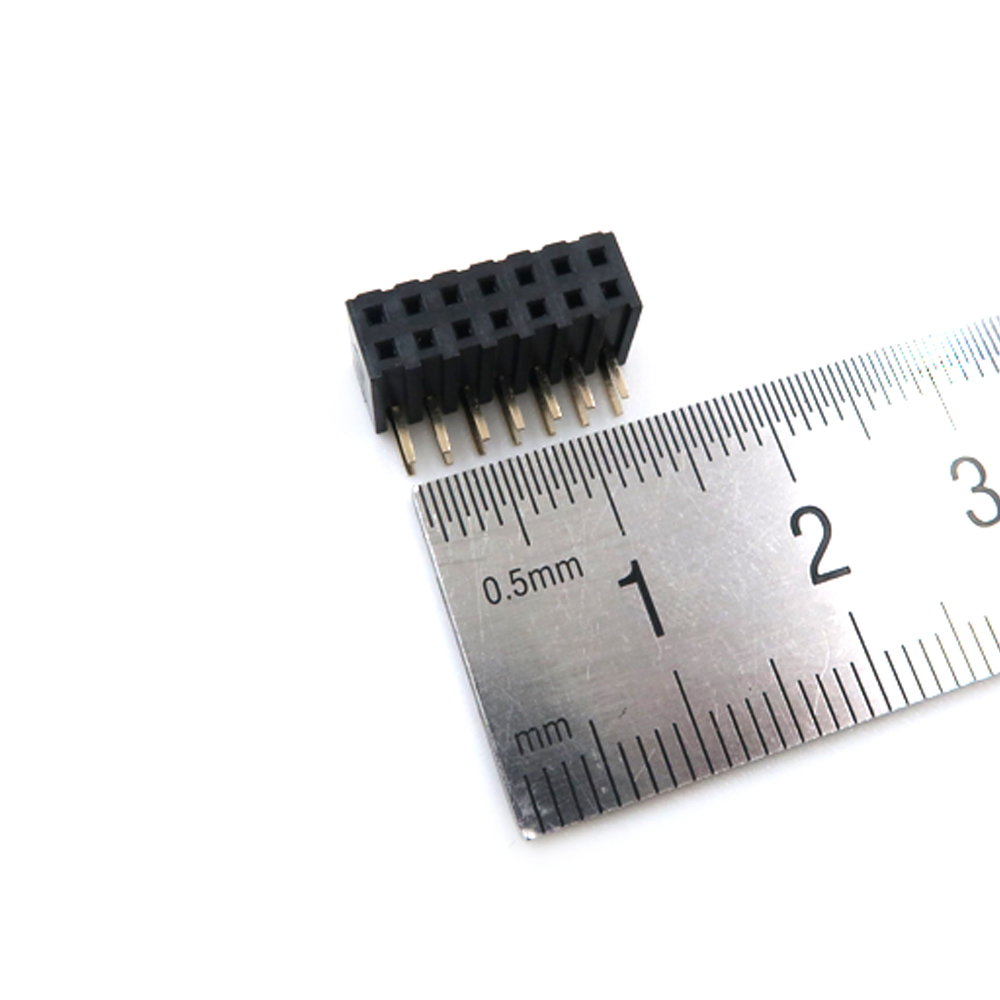 ženski 1,27 nožni priključek glave ženski 2x7p 14 nožic 2,54 mm naklon Ženski desni enovrstični kotni priključek nožice