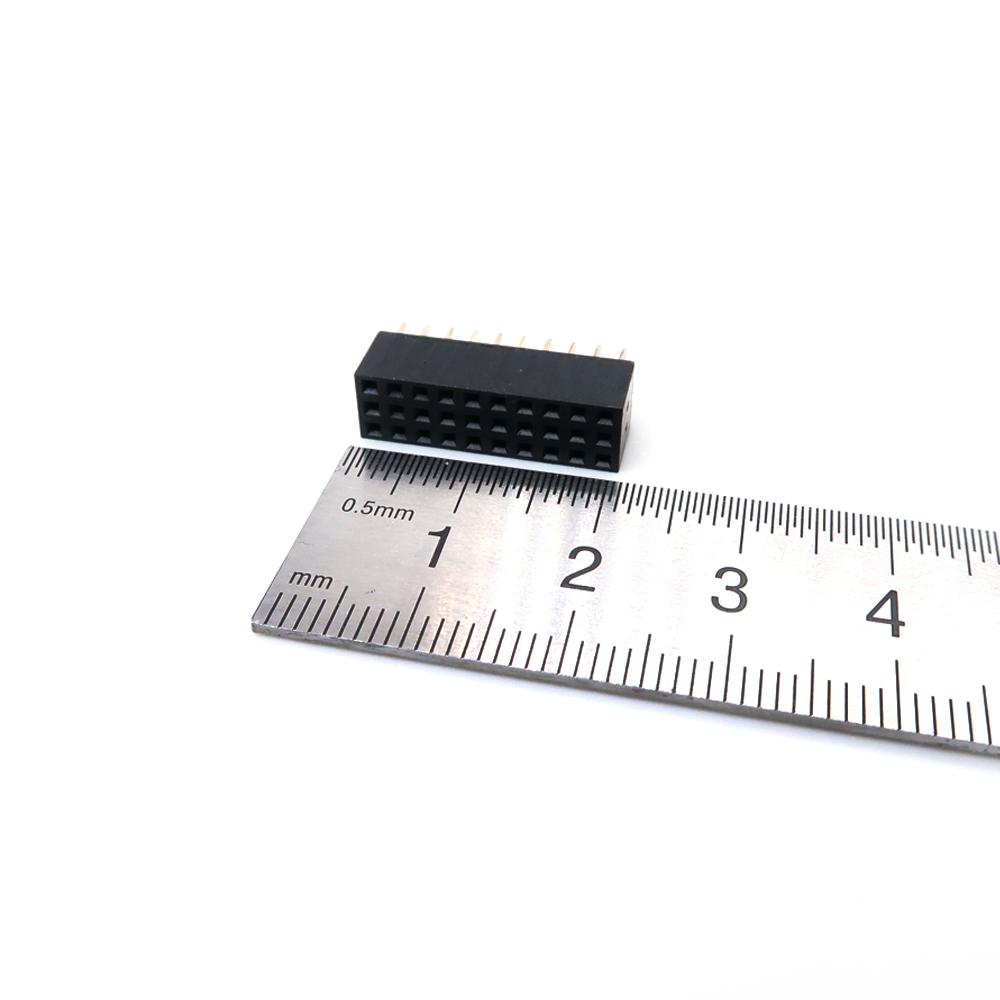 Connecteur femelle Double droit, pas de 2.0mm, 2x2/3/4/5/6/7/8/9/10/11/12/13/14/15/16/18/20/22/25/30/32/40 broches