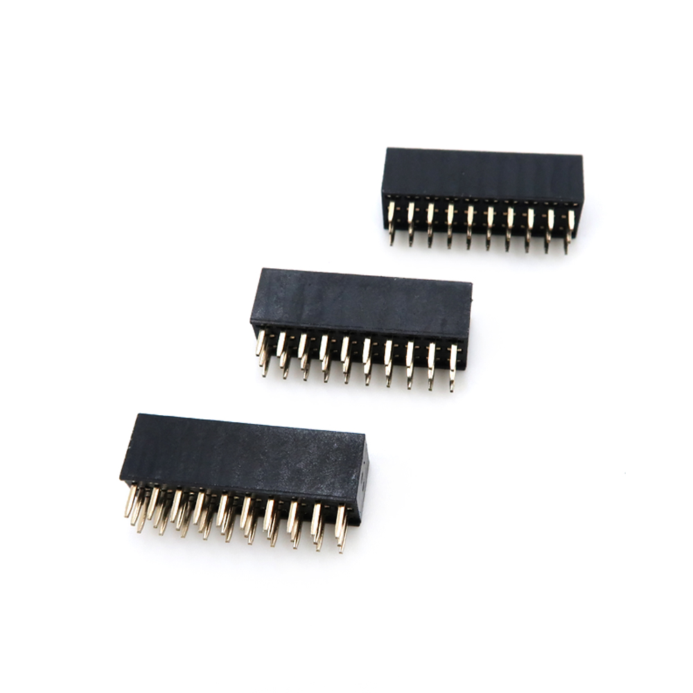 Connecteur femelle Double droit, pas de 2.0mm, 2x2/3/4/5/6/7/8/9/10/11/12/13/14/15/16/18/20/22/25/30/32/40 broches