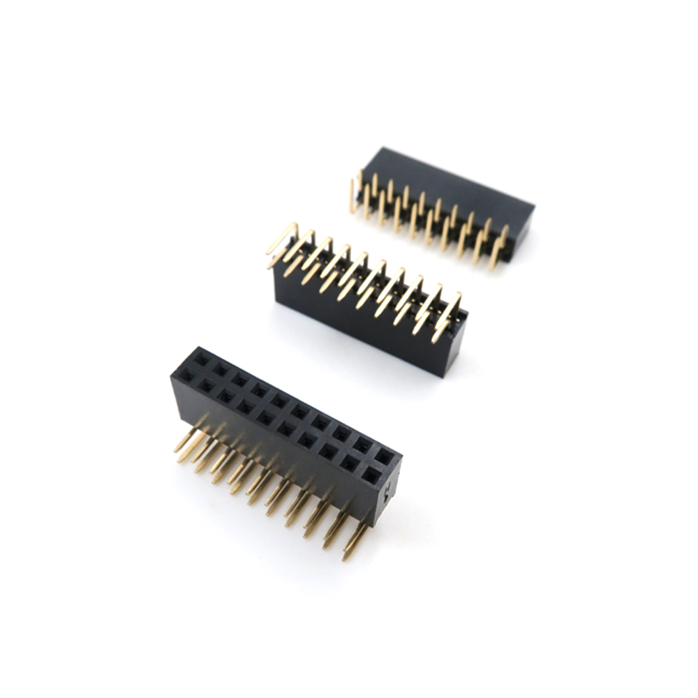 2,54 mm naarasliitin 2x10-nastainen otsikko yksirivinen PCB-liitin