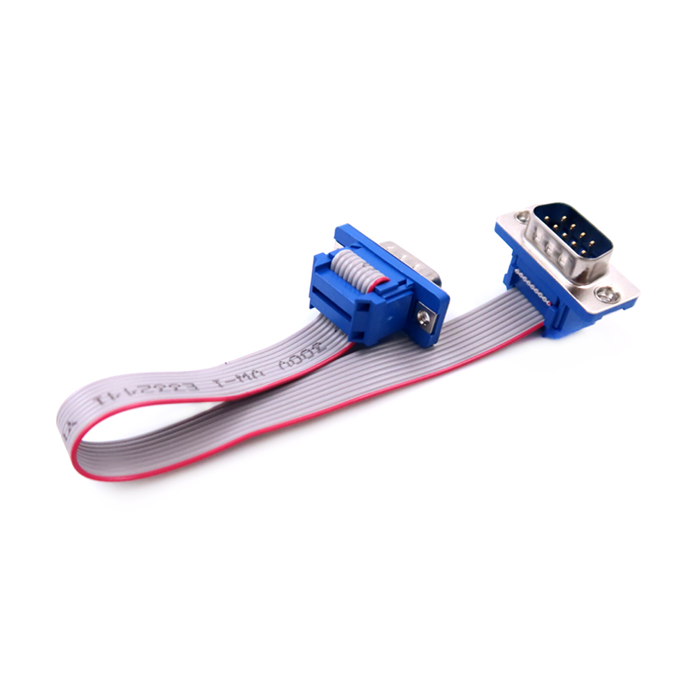 dB9 Male to Female Connector D-SUB Cable Flat Ribbon Cable 