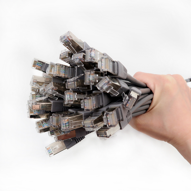 CAT6 rj45 Industrijski ethernetni kabel, prilagojena rešitev kabelskega snopa 