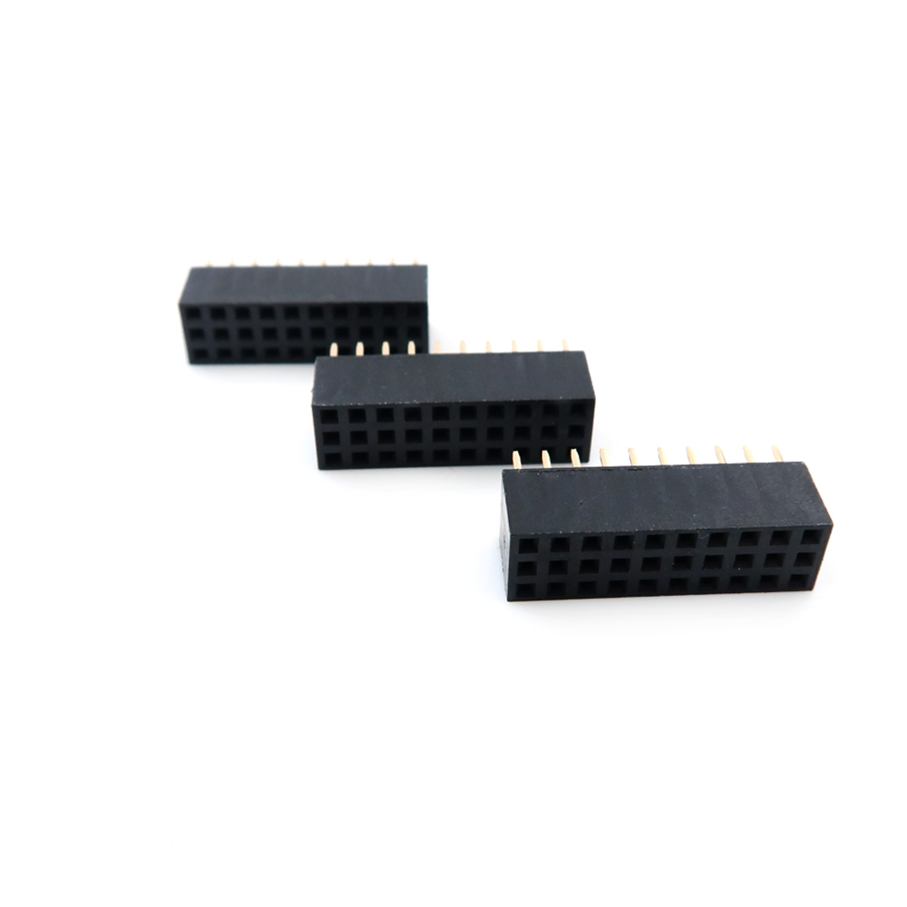Connecteur femelle Double droit, pas de 2.0mm, 2x2/3/4/5/6/7/8/9/10/11/12/13/14/15/16/18/20/22/25/30/32/40 broches