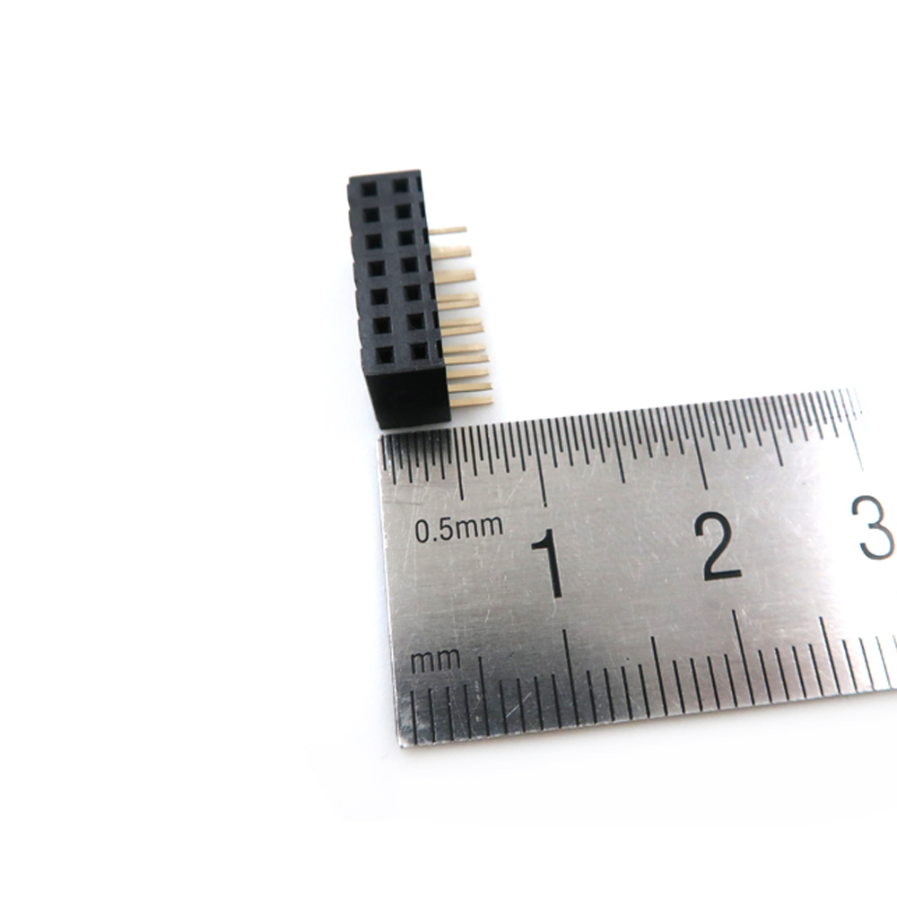 ženski 1,27 nožni priključek glave ženski 2x7p 14 nožic 2,54 mm naklon Ženski desni enovrstični kotni priključek nožice
