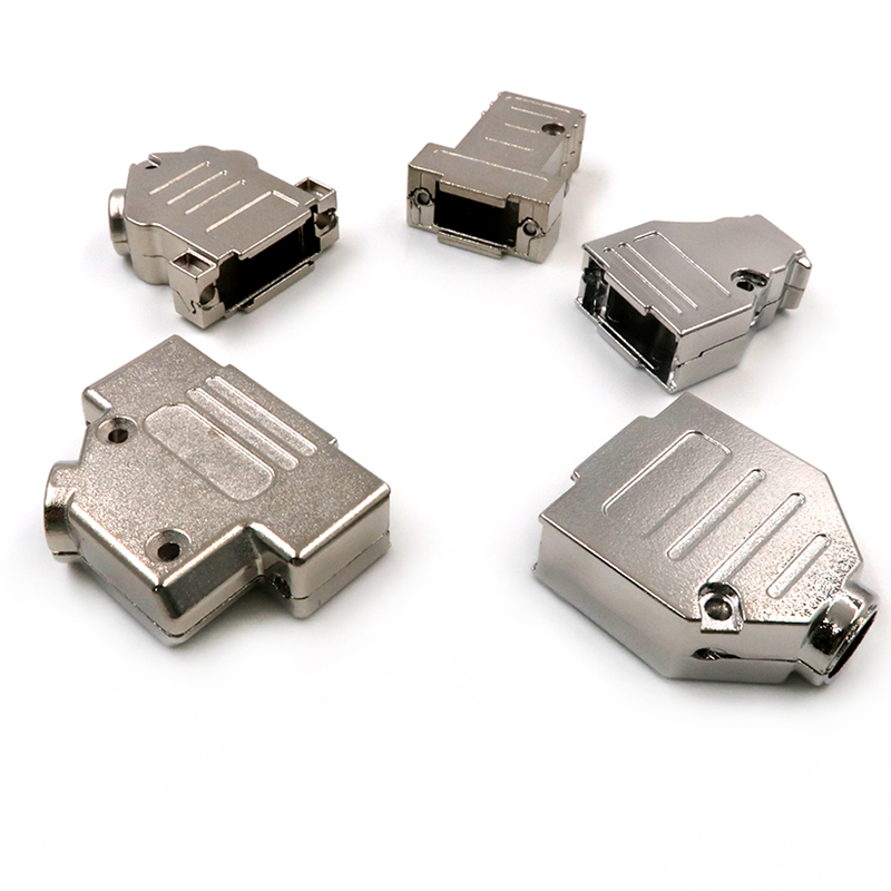 긴 나사 D SUB 커넥터 커버 셸 금속 D-서브 후드가 있는 DB 15PIN