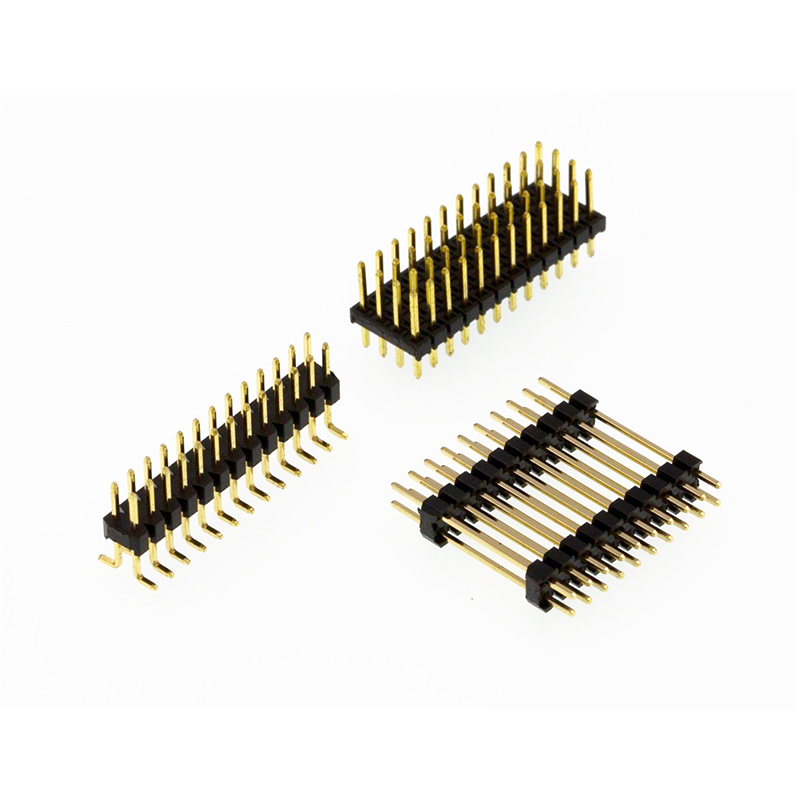 1,27-mm-Buchsenleiste, einreihig, Doppelgeh&auml;use, Durchgangsloch, Stiftleisten-Steckverbinder