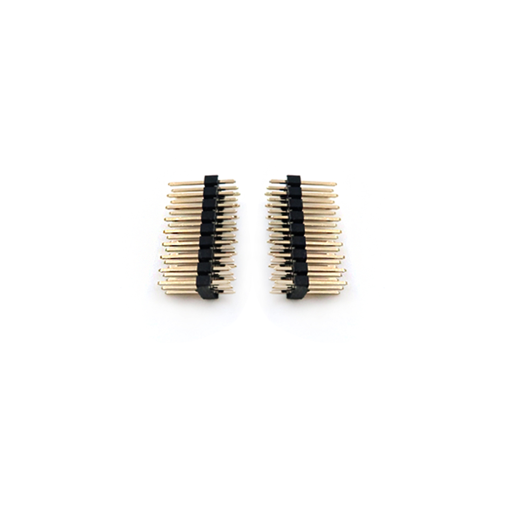 Groothandel pin header connector 1,27 mm steek H = 2,5 dubbele rij dubbele laag rechte DIP 2-40pin