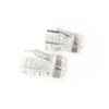 Connettore RJ45 in plastica trasparente bianca Connettore UTP singolo Connettore impermeabile con spina RJ45