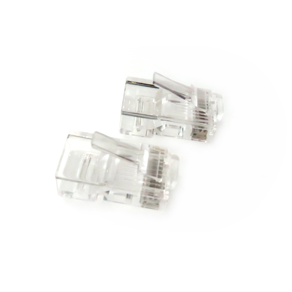 Connettore RJ45 in plastica trasparente bianca Connettore UTP singolo Connettore impermeabile con spina RJ45