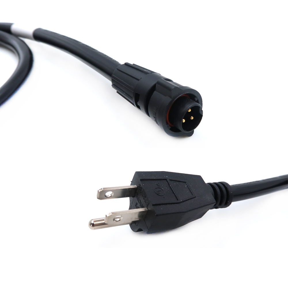 Heavy Duty Universal AC EU-str&oslash;mledning 125V 18AWG ren kobberleder til elektronik og industrielt udstyr