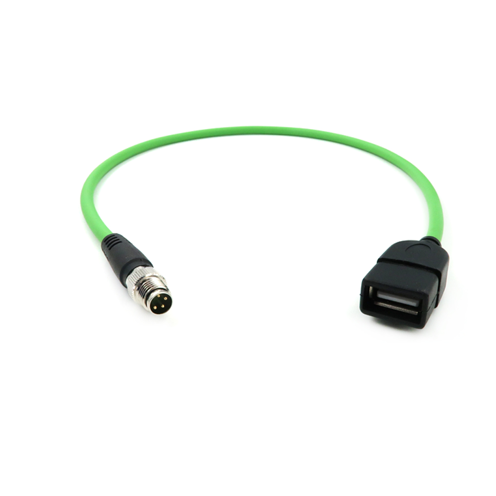 Vodotěsn&aacute; elektrick&aacute; leteck&aacute; z&aacute;strčka M8 s personalizovan&yacute;m kovov&yacute;m a USB kabelem