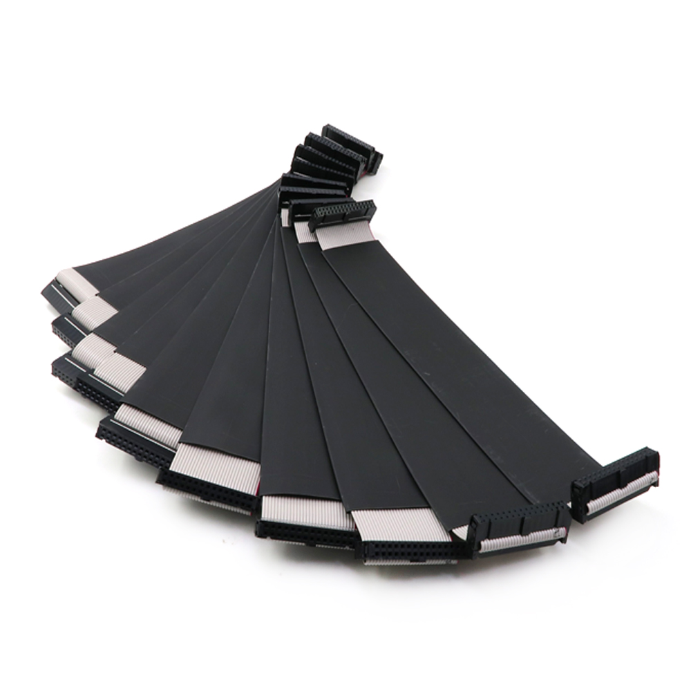 2.54mm Pitch FC-6/8/10/12/14/16/18/20/24/26/30/34/40/50 Pin JTAG ISP Gray Flat Ribbon Data Cable PARA SA DC3 IDC BOX Header