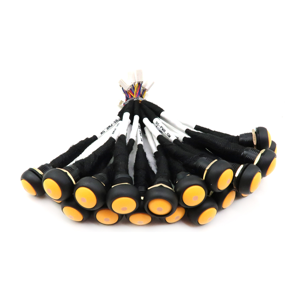 Tilpasset LED-trykknapkontakt ledningsnet og kabelsamling