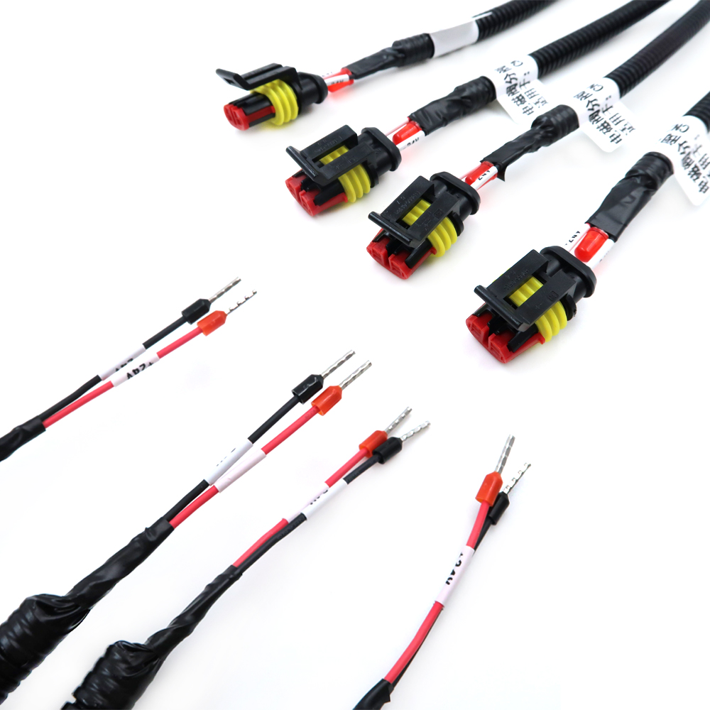 AMP 1.5 Series 2 Pins รถยนต์กันน้ำ Connector โซลินอยด์วาล์วชุดสายเคเบิล