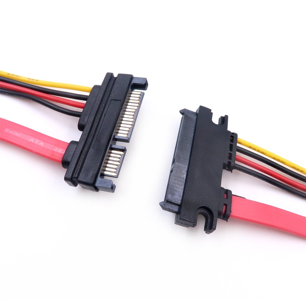  SATA Serial ATA 7+15 Pin moški na ženski podatkovni napajalni kabel GPS za pozicioniranje avtomobilskega kabelskega snopa