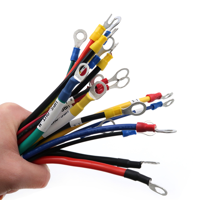 Chicotes el&eacute;tricos automotivos personalizados Fio de aterramento Cabo de fio de alimenta&ccedil;&atilde;o de bateria solar DC de cobre