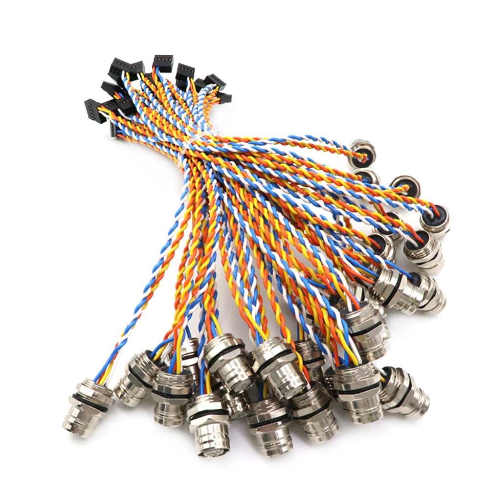 Cavo connettore M12 IP67 Cavo elettrico a spirale assemblato