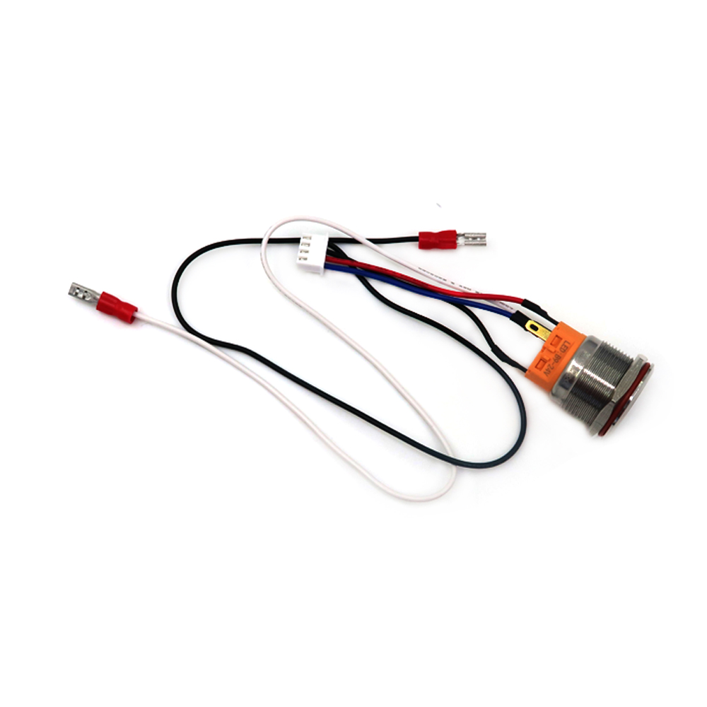 방수 금속 자동 잠금 푸시 버튼 스위치 버튼 DC 12V 12mm 조명 스위치 케이블 어셈블리