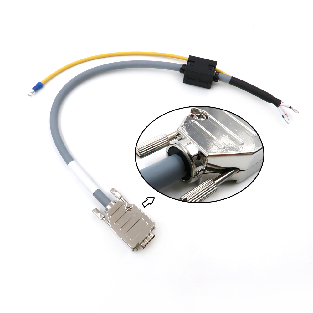 Aplicaciones industriales de mazos de cables personalizados con cubierta met&aacute;lica D SUB y anillos magn&eacute;ticos antiinterferencias de n&iacute;quel-zinc