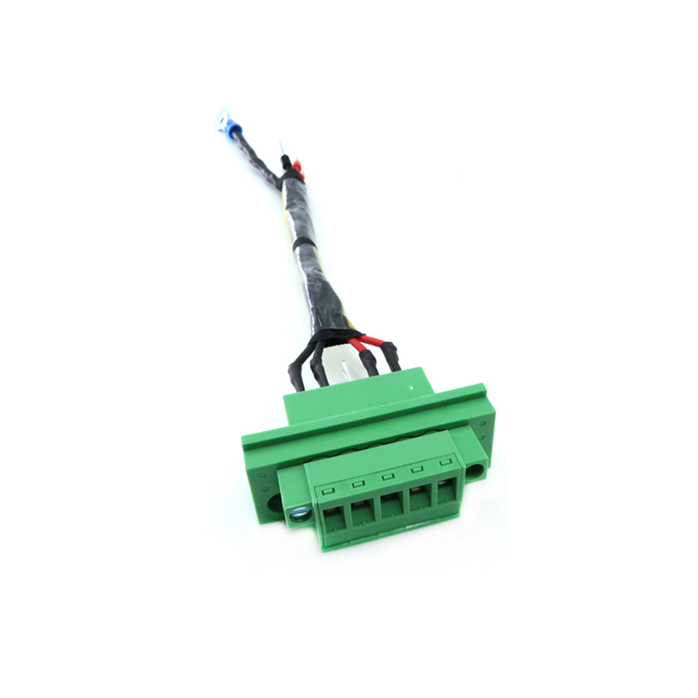 Conectores verdes do bloco de terminais com terminal de entrada de alimenta&ccedil;&atilde;o de 110v, conector de terminal de parafuso, conjunto de cabos, chicote de fios