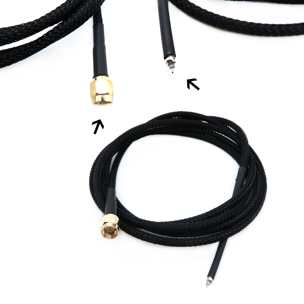 Pienih&auml;vi&ouml;inen kullattu Pigtail WiFi-antennin jatkokaapeli RG174 RF SM A naaras koaksiaalikaapeli 1 m