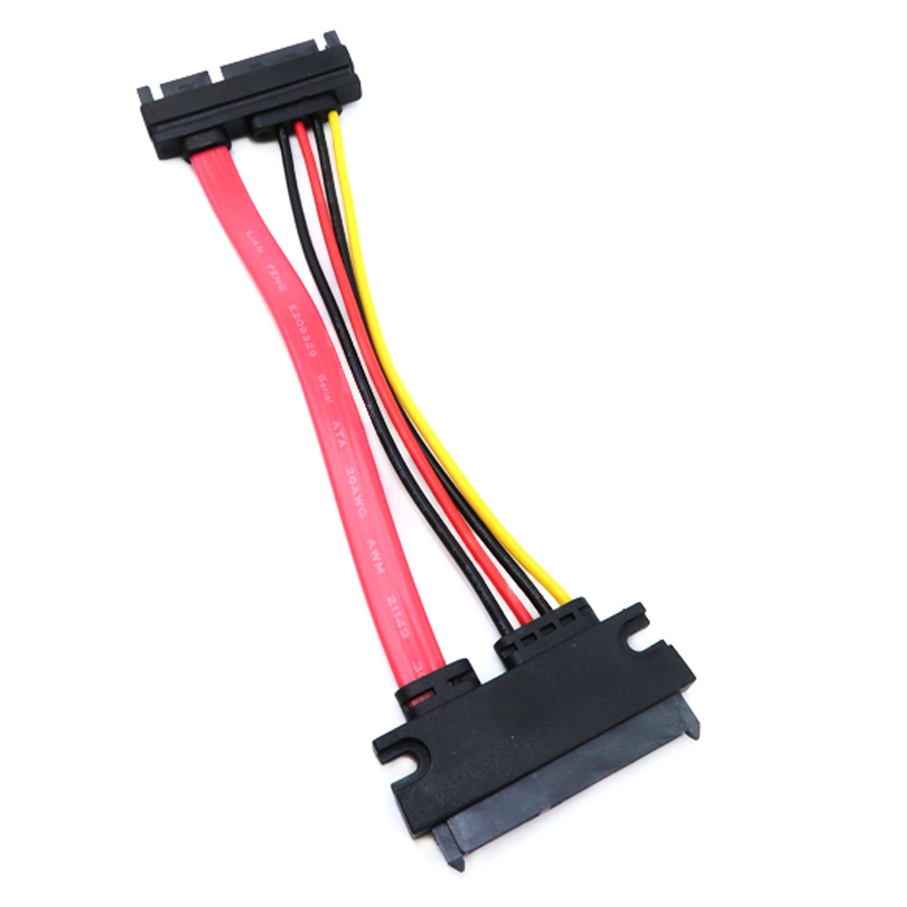  SATA Serial ATA 7+15 Pin moški na ženski podatkovni napajalni kabel GPS za pozicioniranje avtomobilskega kabelskega snopa