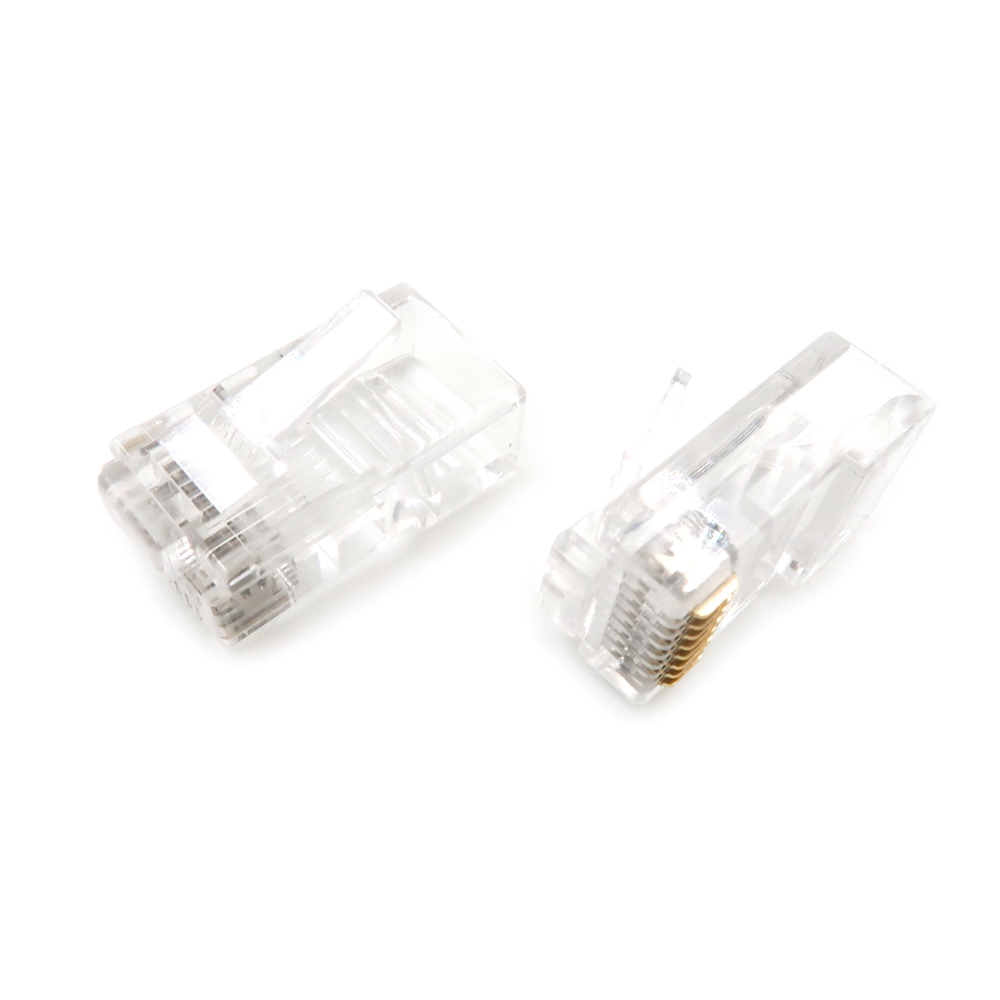 RJ45 bela prozorna plastična vtičnica, enojni konektor UTP, vtič RJ45, vodoodporen konektor