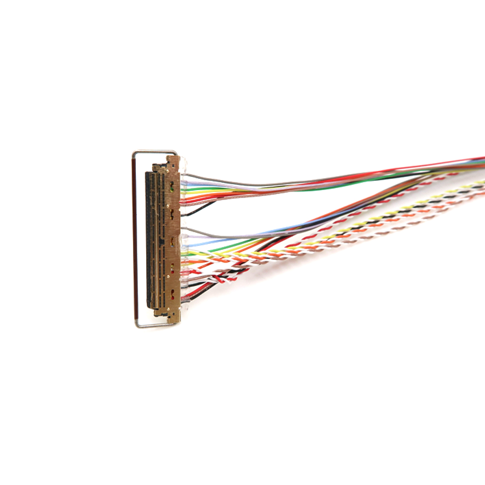 F&aacute;brica que produz cabo LVDS colorido de acordo com a necessidade do cliente Cabo de chicote de fios