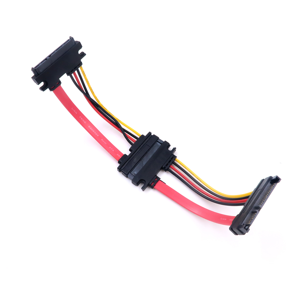  SATA Serial ATA 7+15 Pin moški na ženski podatkovni napajalni kabel GPS za pozicioniranje avtomobilskega kabelskega snopa