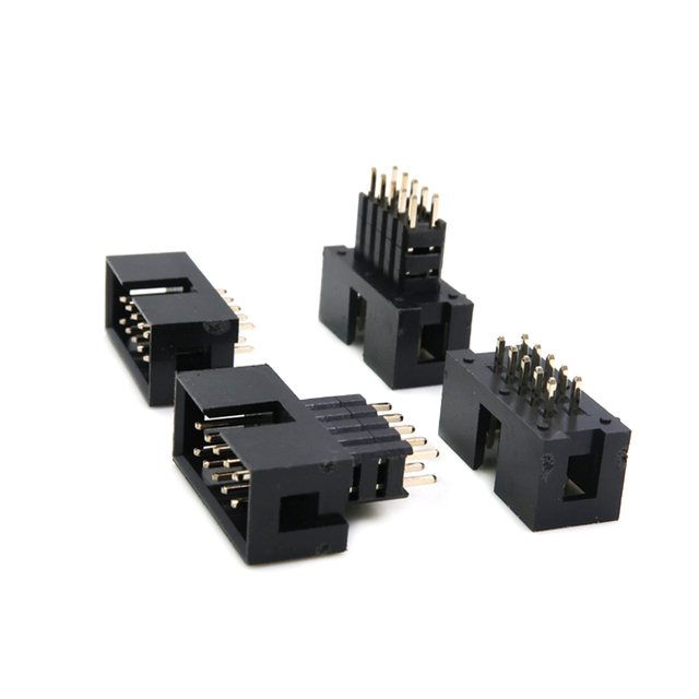 2.54Mm Pitch 10 Pin Dual Row Plastic Na May Post Female Box Header Para sa Electronic Meter
