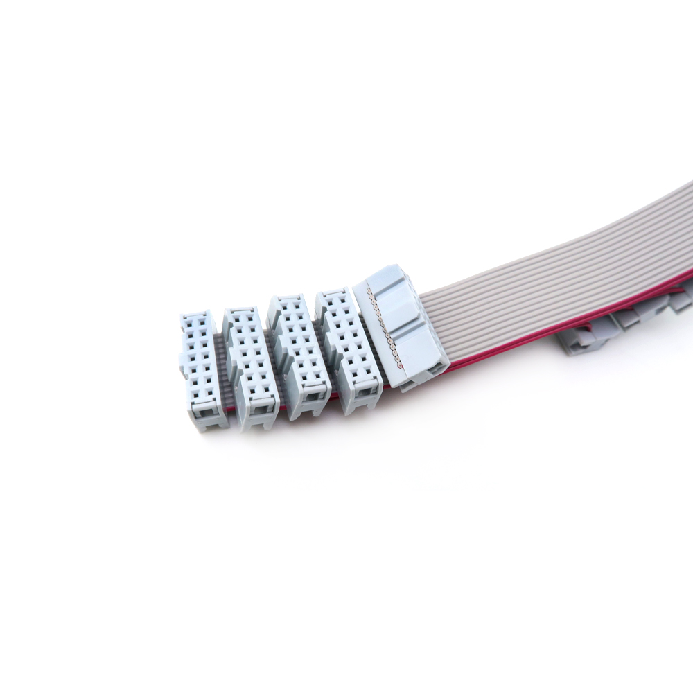 2.54mm Pitch FC-6/8/10/12/14/16/18/20/24/26/30/34/40/50 Pin JTAG ISP Gray Flat Ribbon Data Cable PARA SA DC3 IDC BOX Header