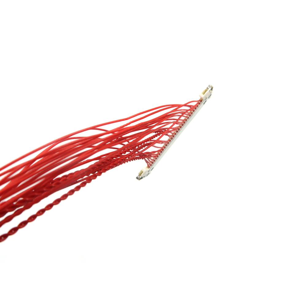 주문 조밀한 0.4mm 피치 30pin 빨간 소형 동축 LVDS 케이블 30pin 리본 철사 끝 케이블 어셈블리는 Led에 적용되었습니다