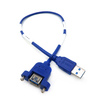 USB 3.0 um tipo macho - cabo de extens&atilde;o f&ecirc;mea com parafusos de montagem em painel suporta pedido personalizado