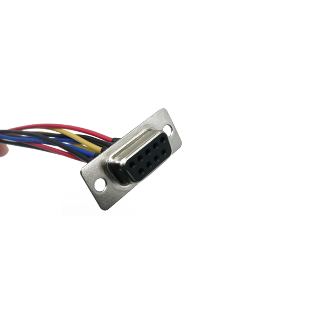 Fio terminal D-sub 9 pinos de fornecimento personalizado para conectar conectores DB9 masculinos e femininos