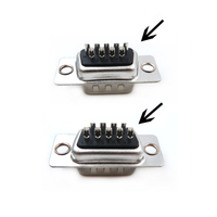 ขั้วต่อ D-Sub 9 พิน DB9 ปลั๊กตัวเมียชายหญิงพร้อมอะแดปเตอร์สกรูน็อตชนิดลวดบัดกรี