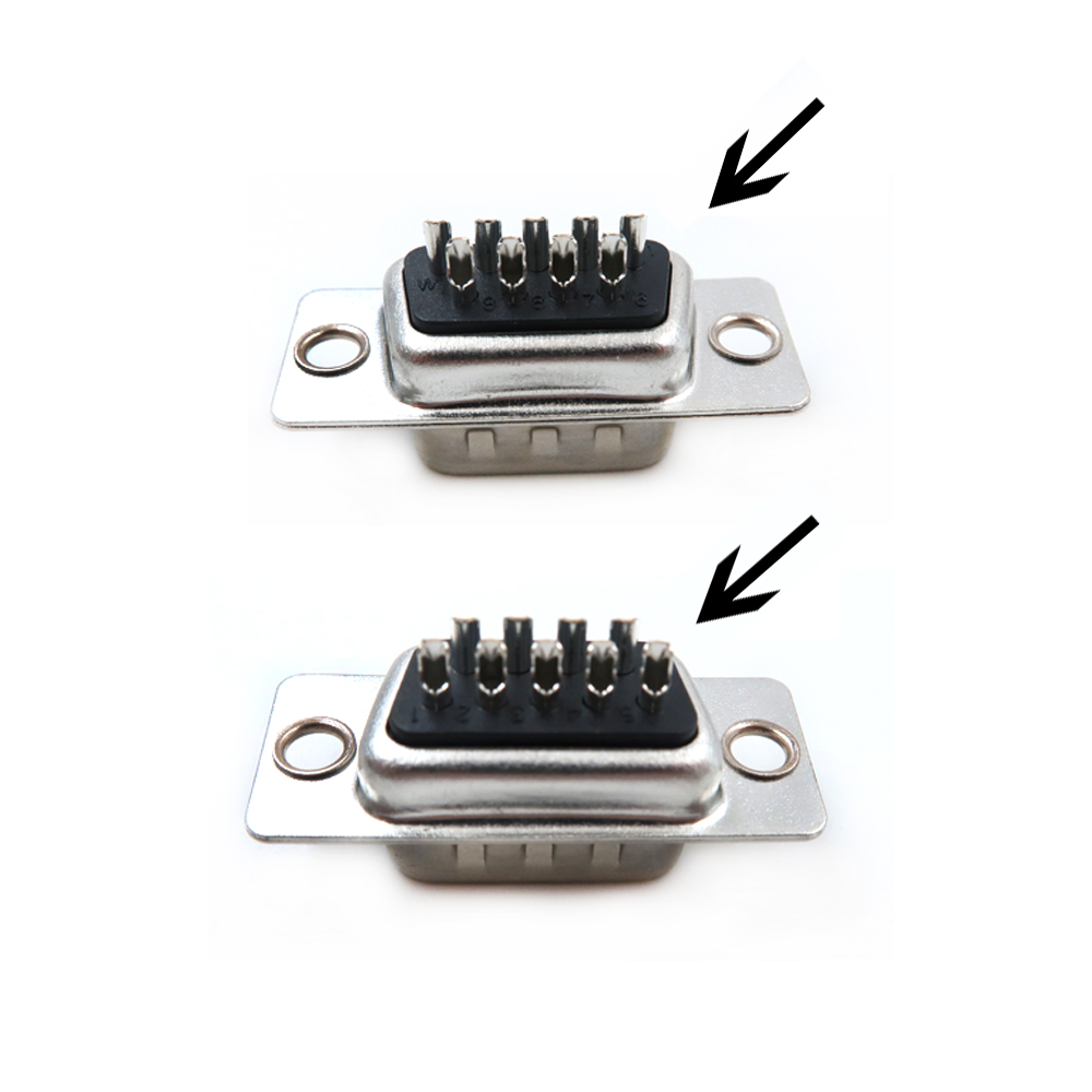 D-Sub 9-poliger Stecker DB9-Stecker/Buchse mit L&ouml;tdraht-Typ-Mutter-Schrauben-Adapter