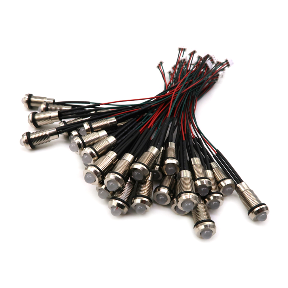 Tilpasset 12V hvidt led lys med kabel til modelfly
