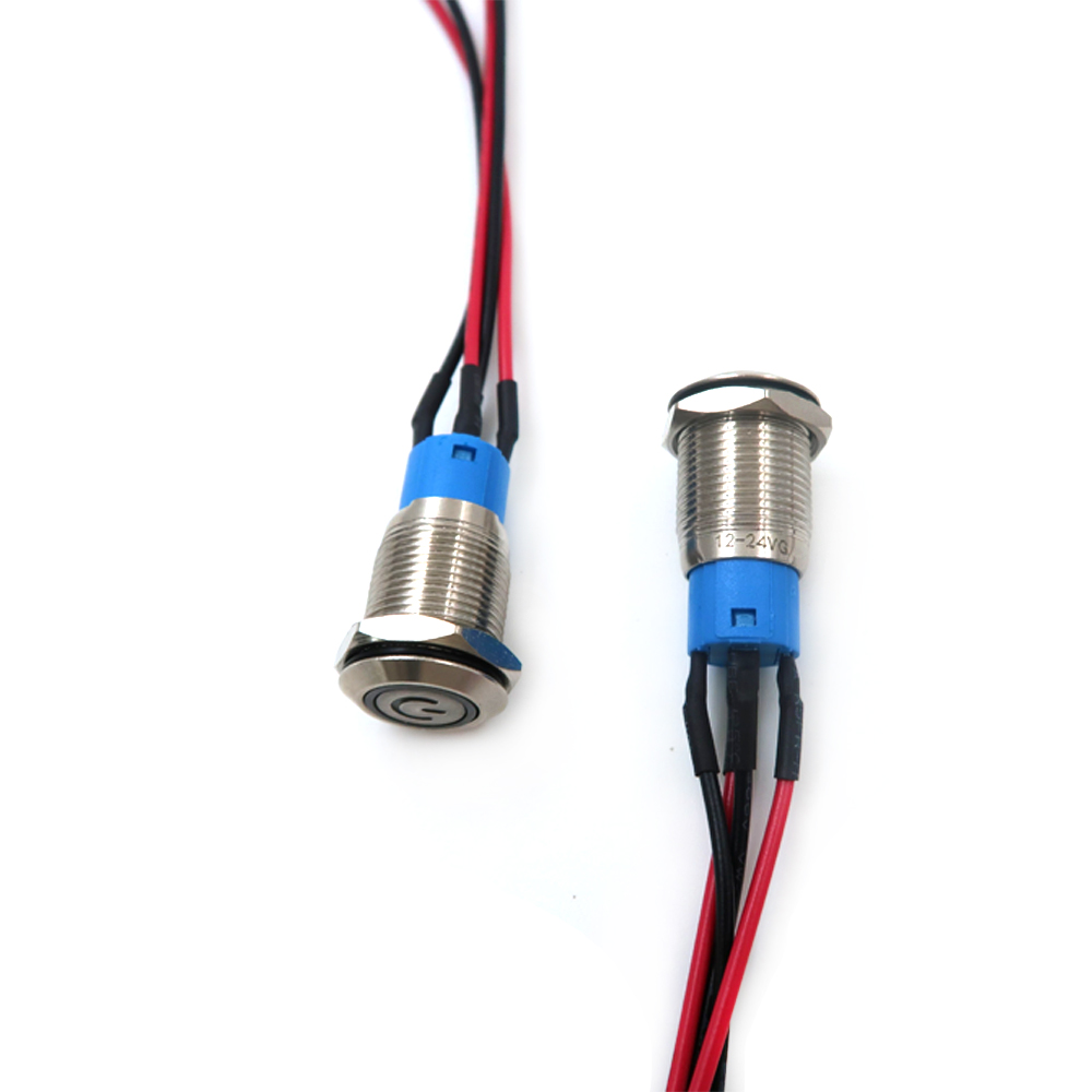 SYP JST 2,54 mm plugg Vattent&auml;t metall tryckknappsstr&ouml;mbrytare Kabelh&auml;rva Metal Switching str&ouml;mkabelmatta