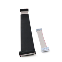 Pitch 2.54Mm FC-6/8/10/12/14/16/18/20/24/26/30/34/40/50 Pin JTAG ISP Kabel Data Pita Datar Abu-abu untuk Header Kotak DC3 IDC