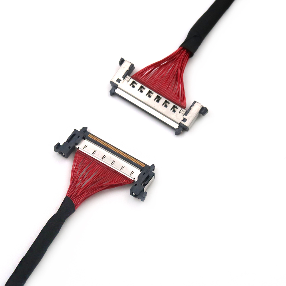 Faisceau de c&acirc;bles personnalis&eacute; pour &eacute;cran d'affichage LVDS avec connecteurs PH0,8 mm ou 1,0 mm 