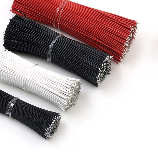 Fil de silicone flexible personnalis&eacute; avec extr&eacute;mit&eacute;s en cuivre &eacute;tam&eacute;, assemblage de fil de connexion &eacute;lectrique de coupe PVC/FEP/PTFE