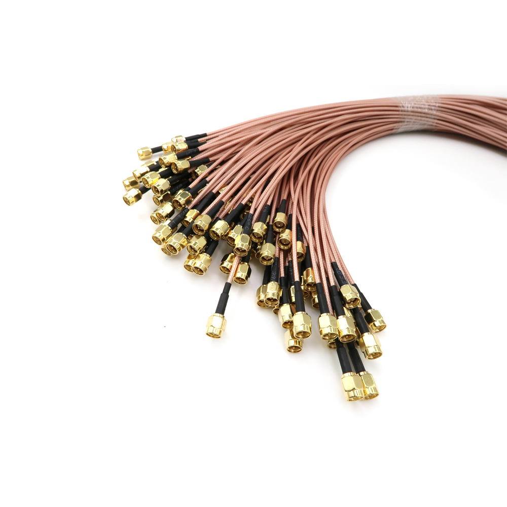 RP Spina Interruttore N TNC BNC UHF MCX MMCX TS9 CRC9 Cavo a spirale dritto ad angolo retto RG316 per WIFI